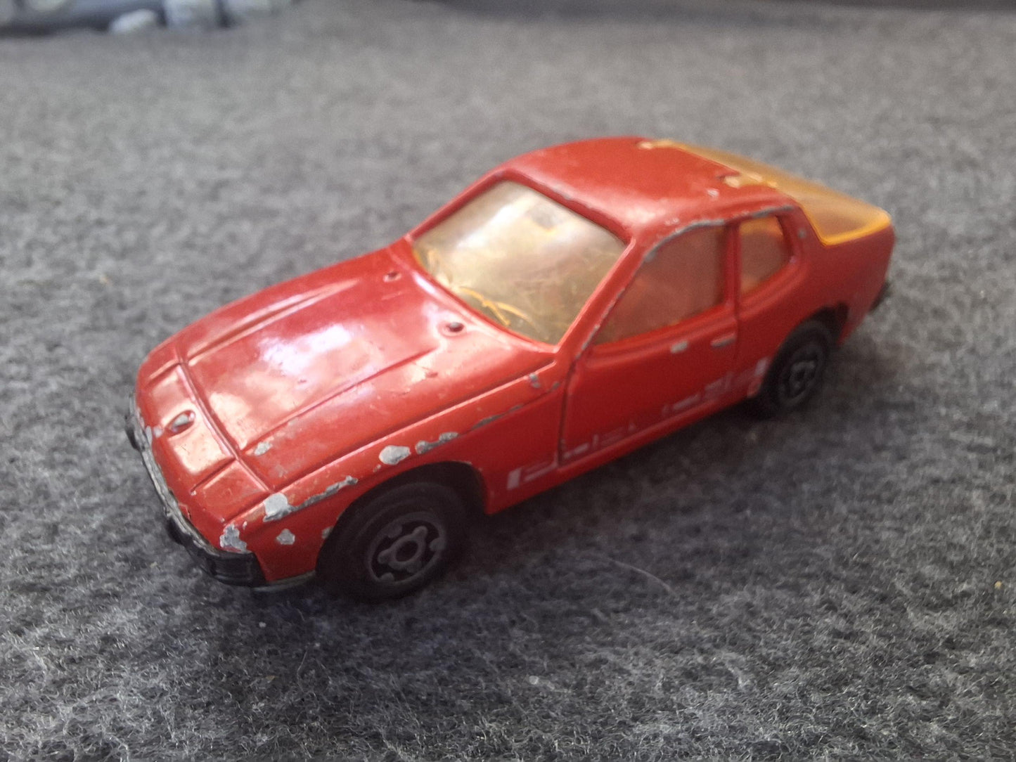 Vintage Diecast car Majorette Porsche 924 Red No.247 1:60 Made in France - Opening Hatchback France