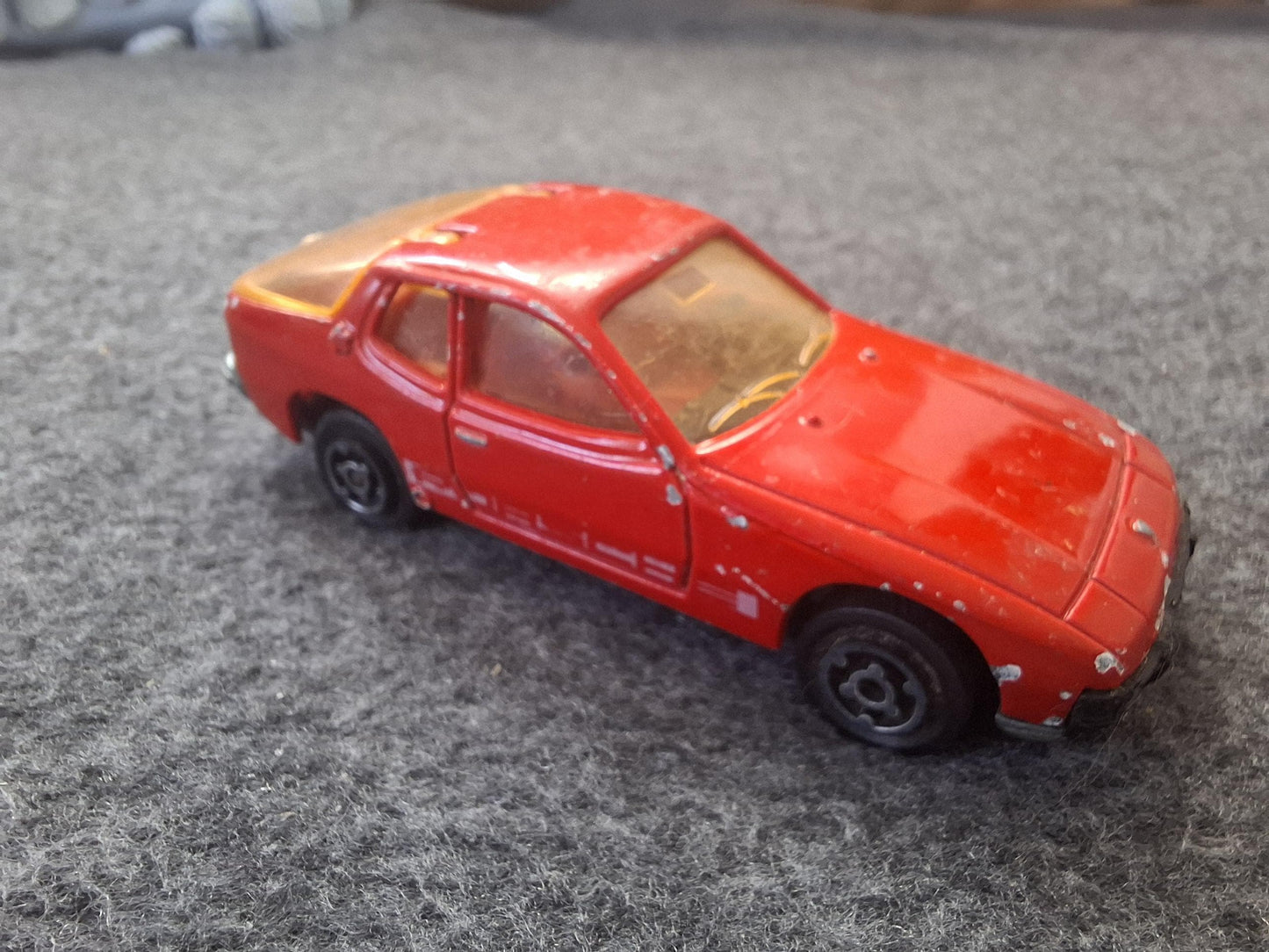 Vintage Diecast car Majorette Porsche 924 Red No.247 1:60 Made in France - Opening Hatchback France