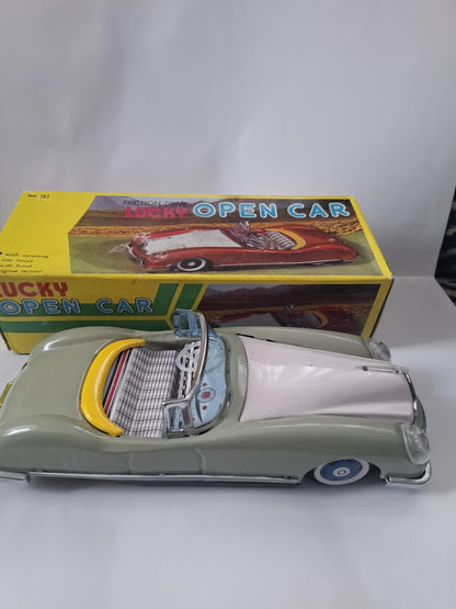 Tin Toy Car Convertible China MF 787 Original Packaging Box Never Used Tinplate Friction Car