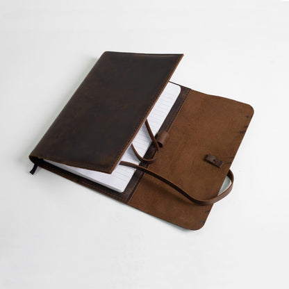 Handmade Leather Notebook  Refillable Journal  Personalized Gift for Writers & Travelers  Brown