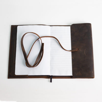 Handmade Leather Notebook  Refillable Journal  Personalized Gift for Writers & Travelers  Brown