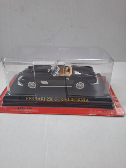 1:43 Ferrari 250 GT California Die-Cast Model IXO/Altaya – Black/Beige Seats – New Sealed