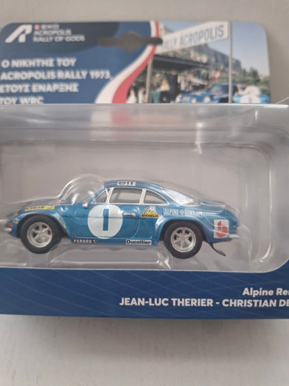 1:43 Scale Model – 1973 Acropolis Rally Alpine Renault A110 – Jean-Luc Thérier / Christian Delferrier