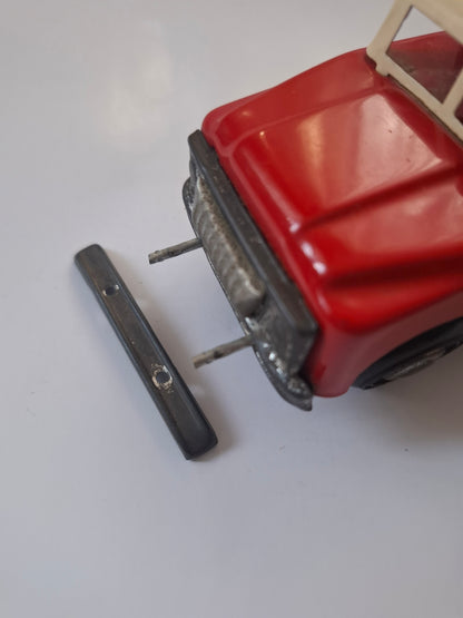 Vintage Red Friction Motor Dump Truck China Tin Toy  MIB 1960's -MF 973
