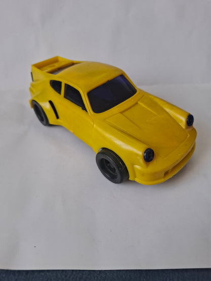 Vintage Porsche Turbo 110 Wind-Up Toy Car – Yellow (1970s) - Made in Greece
