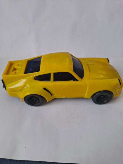 Vintage Porsche Turbo 110 Wind-Up Toy Car – Yellow (1970s) - Made in Greece