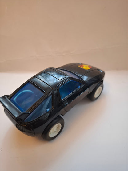 Vintage Black Friction Porsche Racer Toy 1980s – No Box, Friction-Powered, Rare Find