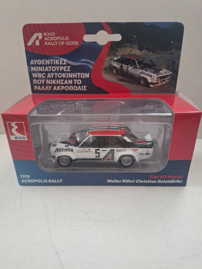 1:43 Scale Model – 1978 Acropolis Rally Fiat 131 Abarth – Walter Röhrl / Christian Geistdorfer