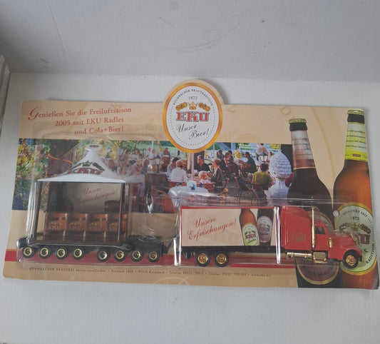 1:87 Freightliner FLD 120 HP with EKU Beer Pavilion No. 042 – HO Scale Beer Truck Model (Sealed)