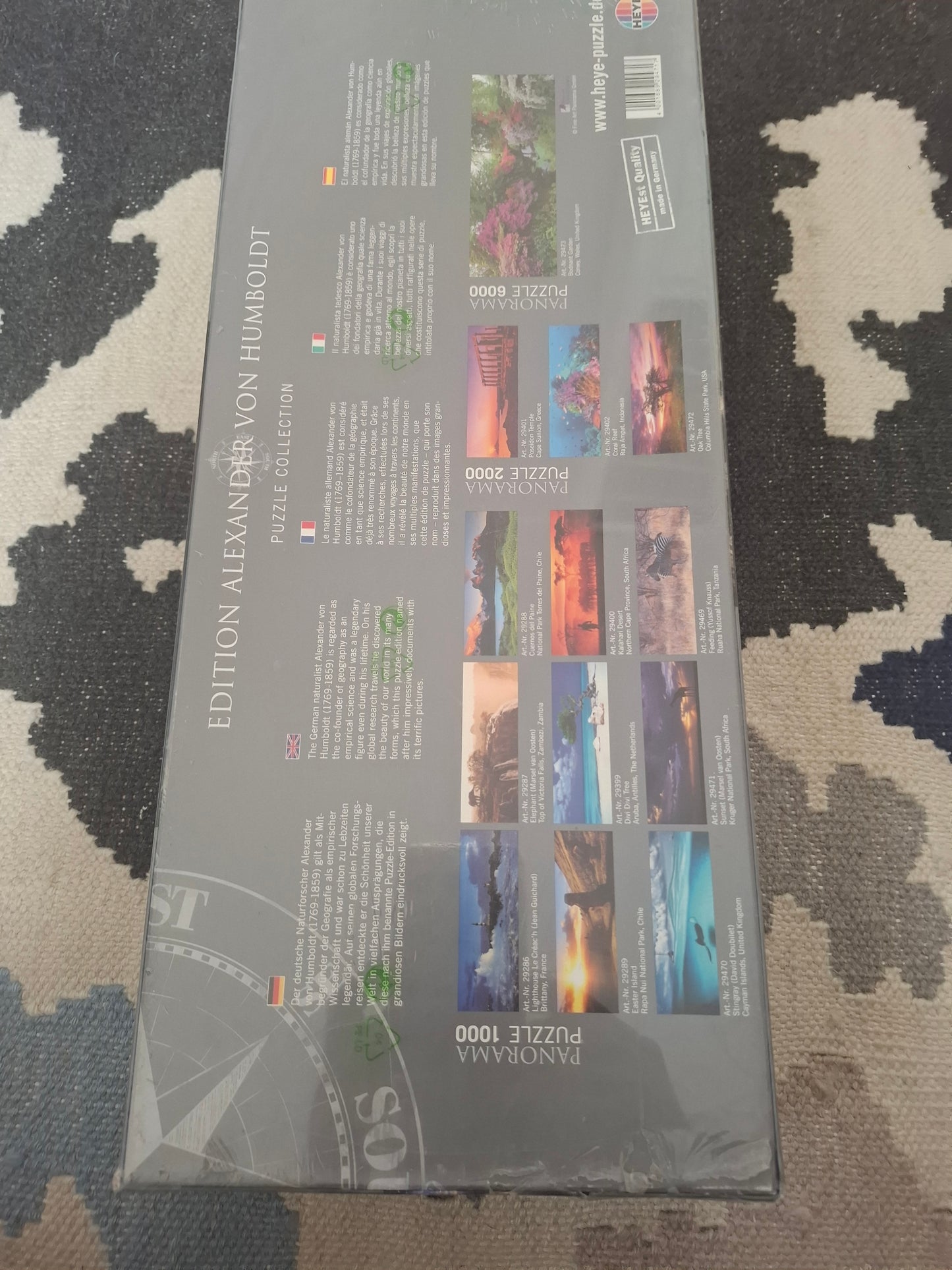 Heye Panorama Puzzle 1000 pcs – “Sunset” by Marsel van Oosten – Alexander von Humboldt Collection (2012) – Sealed