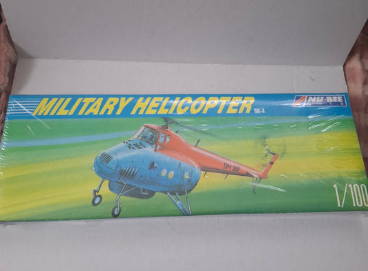 Nu-Bee NB205 Military Helicopter Mi-4 — 1:100 Scale Plastic Model Kit — Sealed (1990, GDR