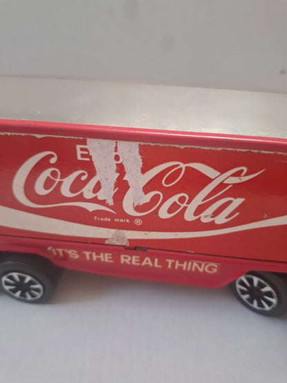 Vintage Coca-Cola Pressed Steel Truck – Clover Toys Korea – Red Collectible 1980s