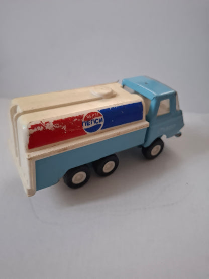 Rare Collectable Tiny Tonka blue tanker truck Pepsi : made in Bulgaria - from the 90s