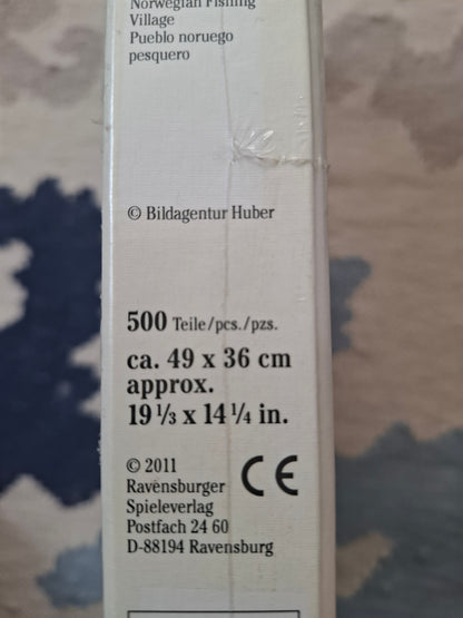 Ravensburger 500-Piece Jigsaw Puzzle – Norwegian Fishing Village Lofoten – New Sealed (2011)