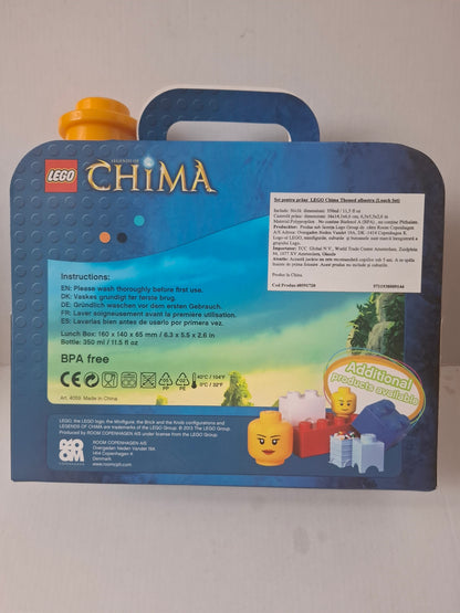 LEGO Chima Lunchbox & Drinking Bottle Set (2012) – Blue – New in Box – Rare Collector’s Item