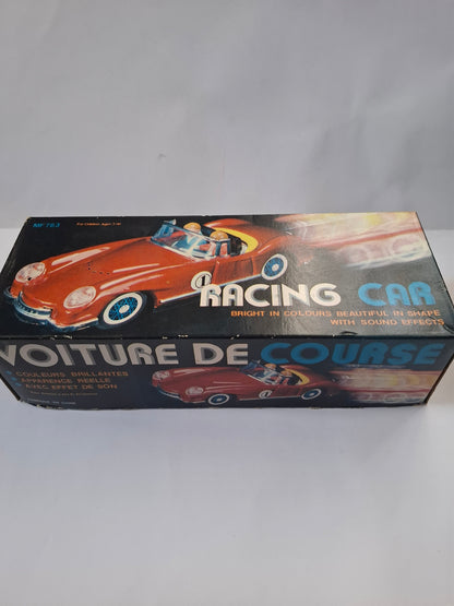 Vintage Racing Car Friction Tin Toy  Voiture De Course MF 763 - 1:18 scale- Made In China