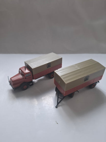 Brekina IFA S 4000-1 Truck & Trailer 1:87 H0 Scale – Original Keys, VGC