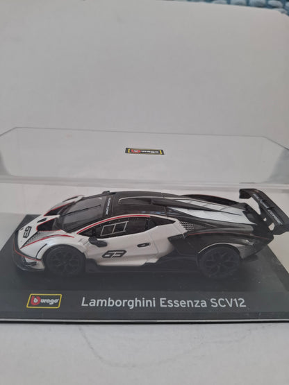 Lamborghini Essenza SCV12 year 2021 white metallic / black 1:32 Bburago
