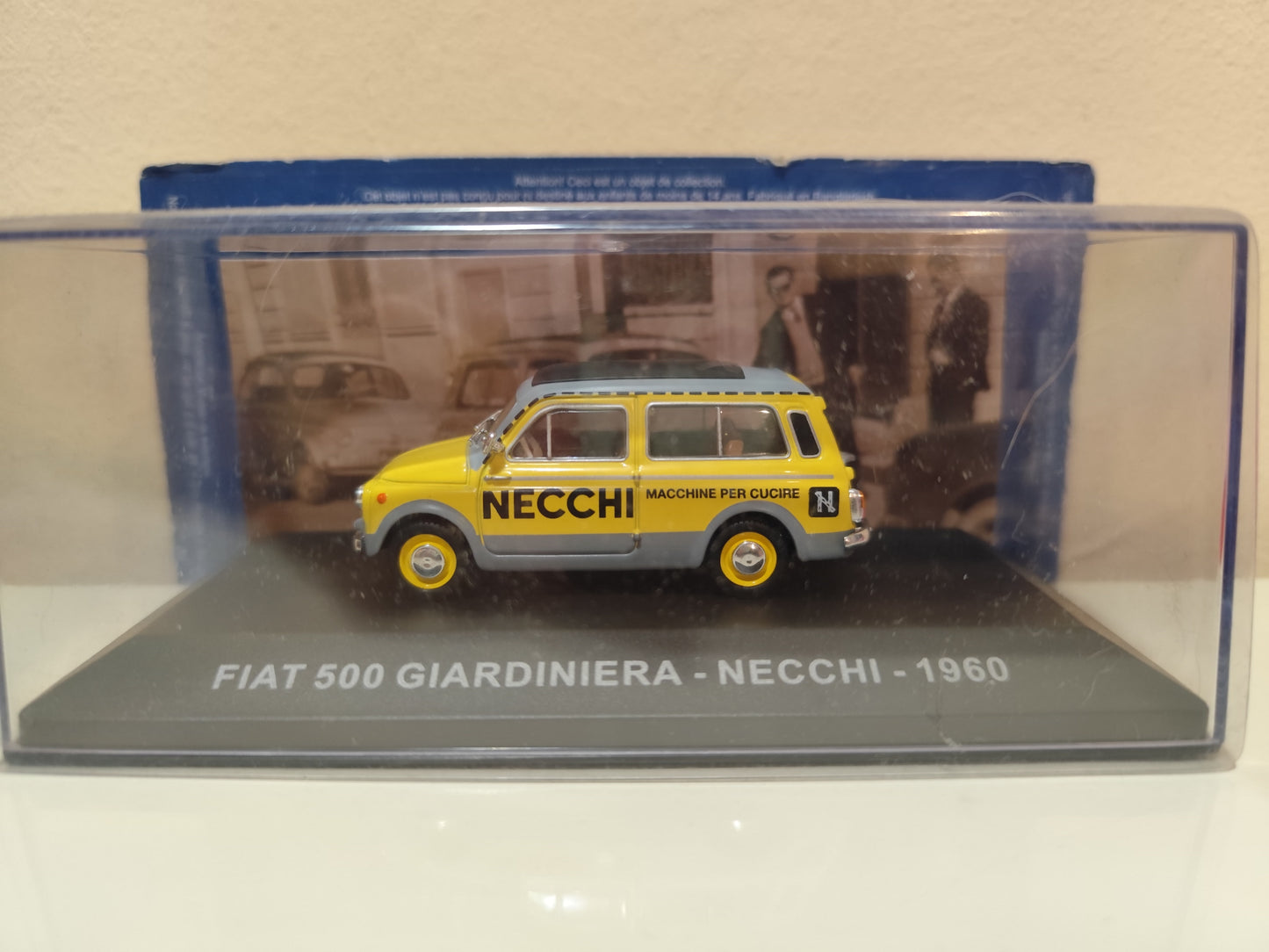 Eaglemoss Die-Cast Advertising Model – Fiat 500 Giardiniera “Necchi” 1960 – 1:43 Scale (Factory Sealed)