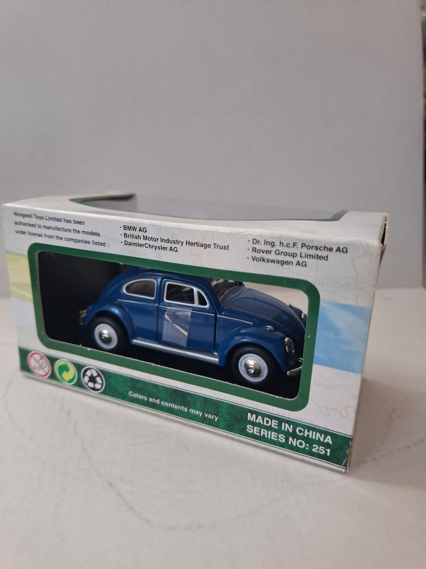 Cararama Volkswagen Beetle 1:43 – Blue – Mint Condition, Boxed