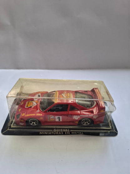 Vintage Guisval Ferrari F40 – 1:43 Red Diecast Model (Sealed, Damaged Box)