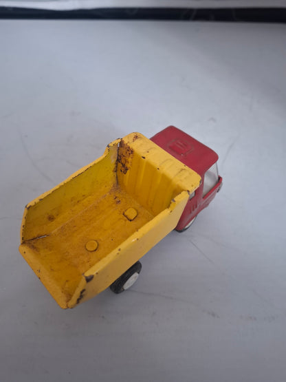 Vintage Lot of 2 pressed steel red metal ruck toys - made in Japan
