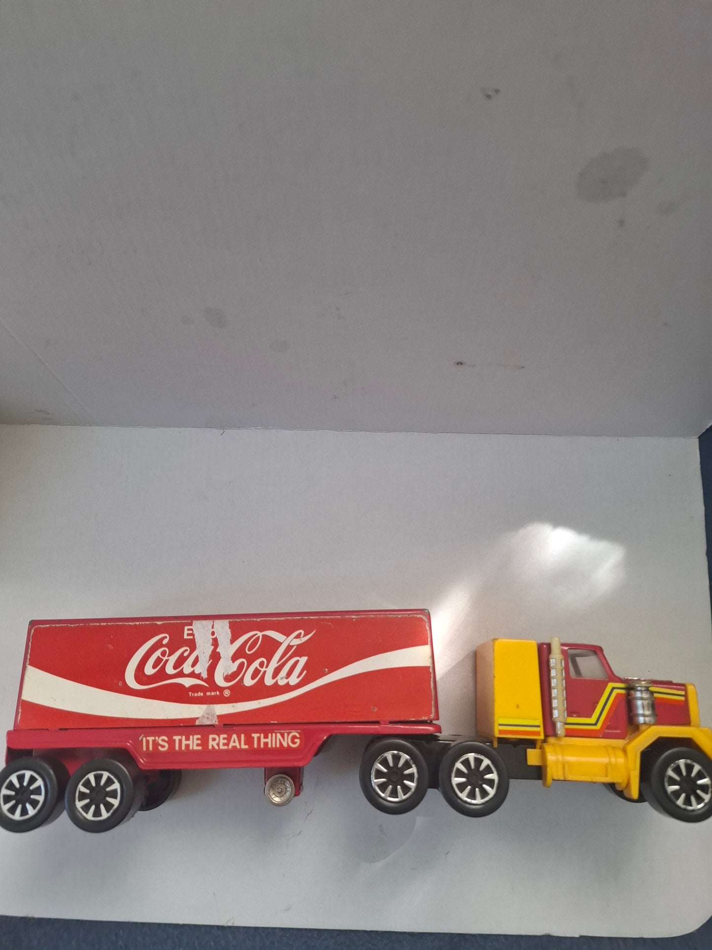 Vintage Coca-Cola Pressed Steel Truck – Clover Toys Korea – Red Collectible 1980s