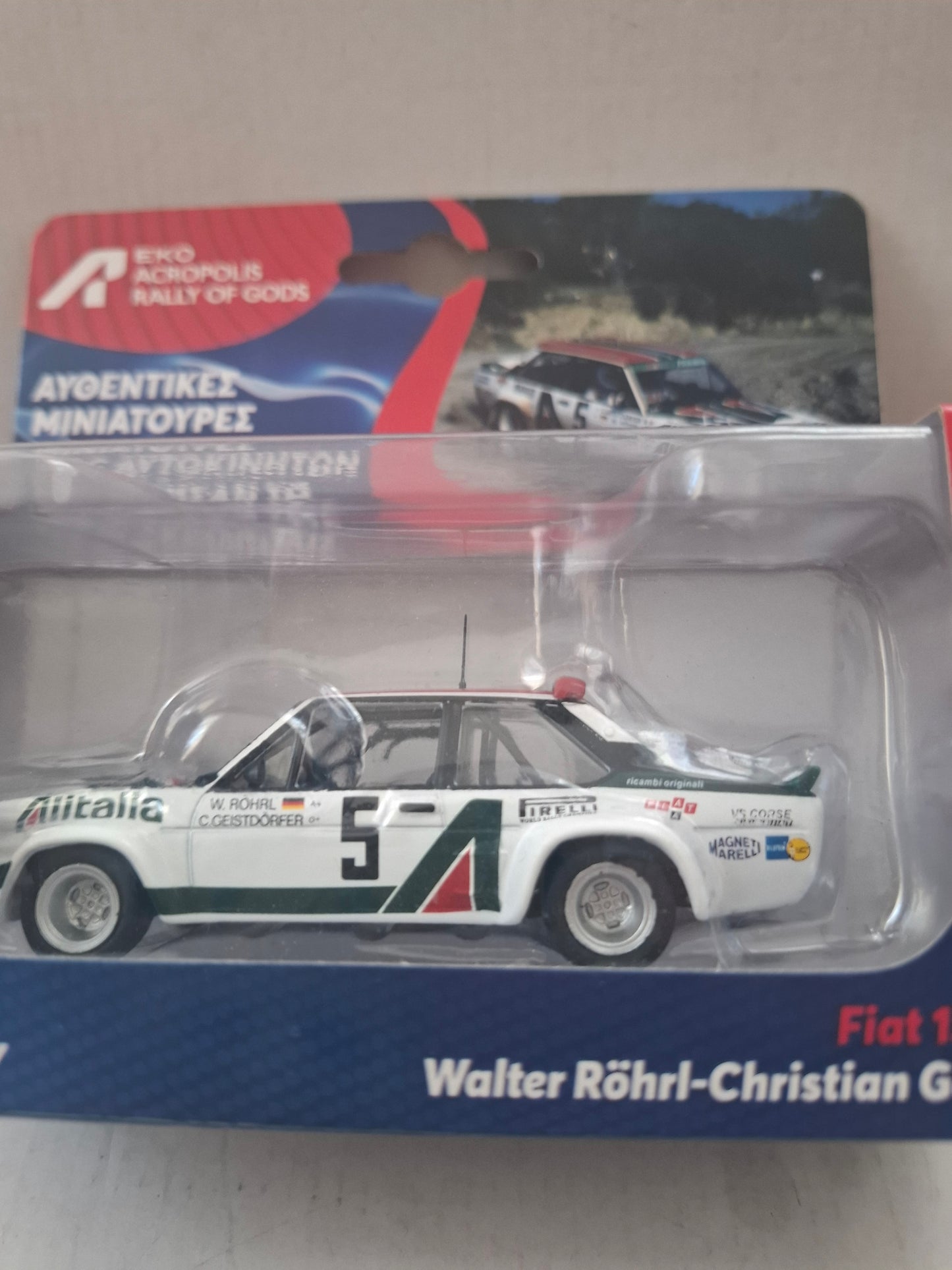 1:43 Scale Model – 1978 Acropolis Rally Fiat 131 Abarth – Walter Röhrl / Christian Geistdorfer