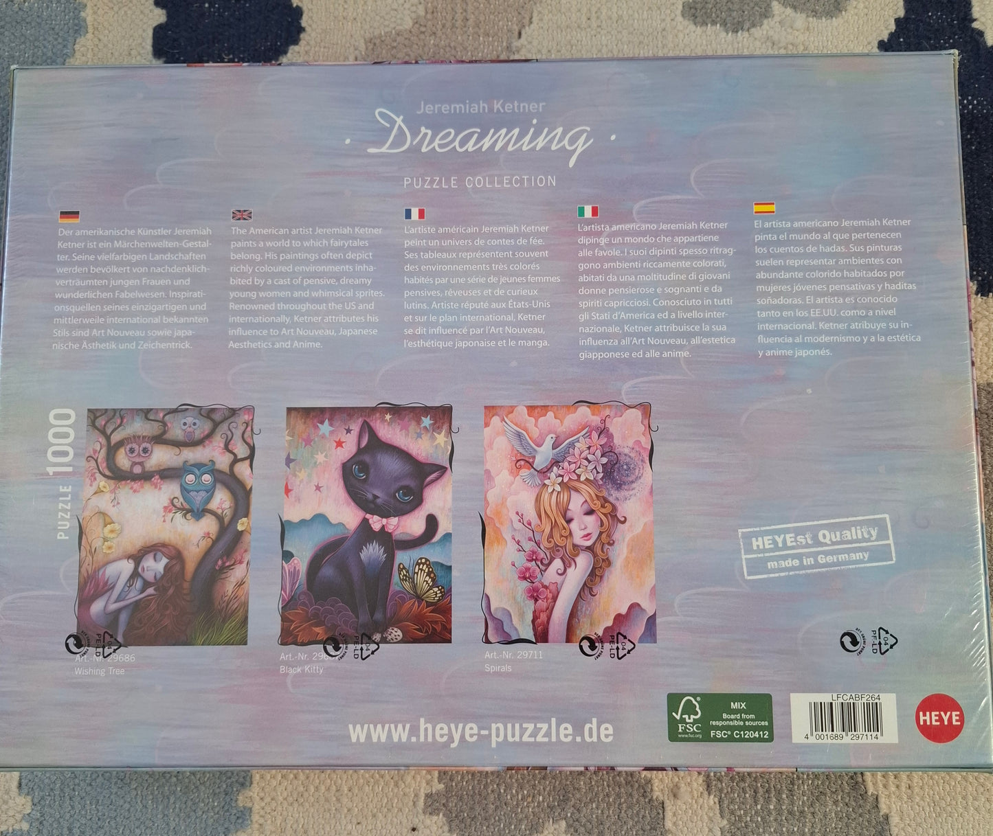 Heye 1000-Piece Jigsaw Puzzle – Dreaming by Jeremiah Ketner – Sealed (2015)