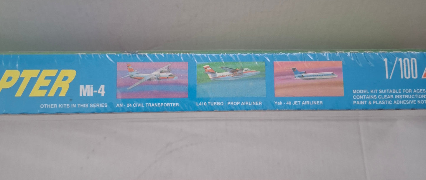 Nu-Bee NB205 Military Helicopter Mi-4 — 1:100 Scale Plastic Model Kit — Sealed (1990, GDR