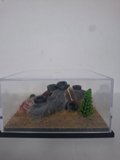 Handmade 1:43 Scale Diorama: Derrike Cope's 1990 Daytona 500 Winner | #10 Purolator Chevy Lumina Diecast Model in Acrylic Display Case