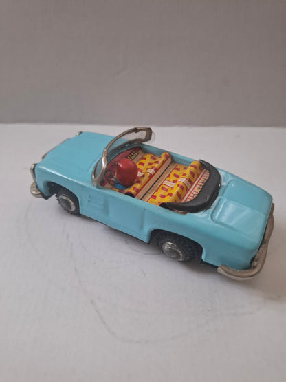 Vintage MF-926 Tin Convertible – Sky Blue Chinese Friction Toy – Good Condition, No Box