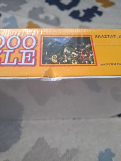 Vintage 1980s MIKA Jigsaw Puzzle – Hallstatt, Austria – 1000 Pieces – NOS