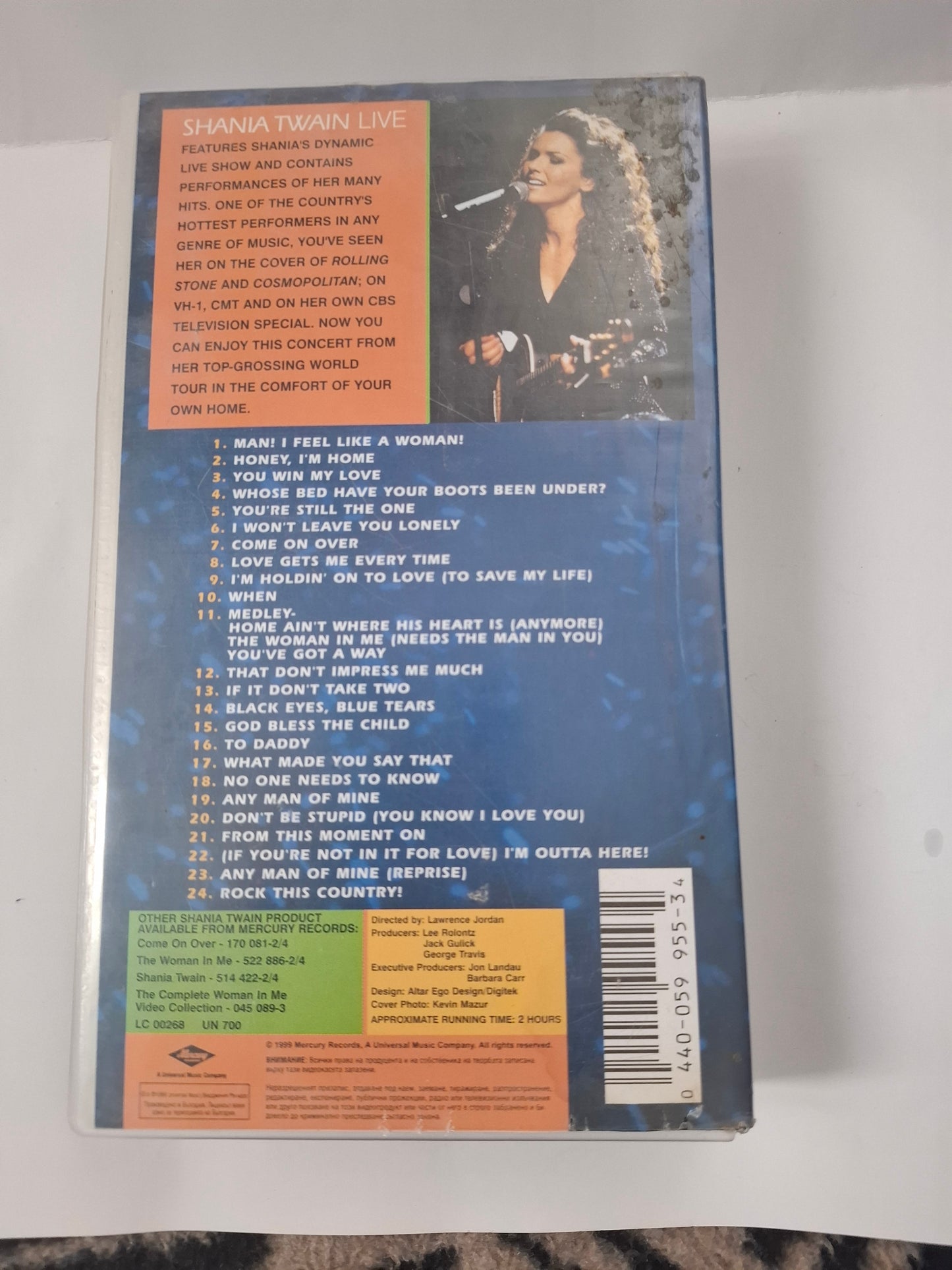 Shania Twain - Live (VHS/SH, 1999) Dallas Reunion Arena - Live music video tape