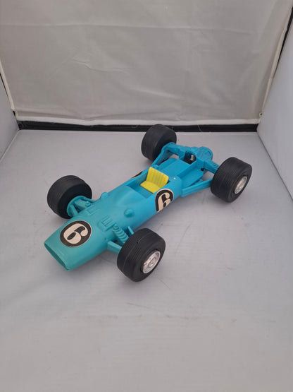 Vintage 70s Soviet-Era Blue Formula 1 Toy Car – Made in Bulgaria