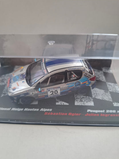 DeAgostini rally cars Rallye National Neige Hautes Alpes 1:43 Peugeot 206 XC WRC