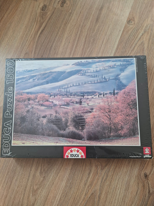 Educa 1500-Piece Jigsaw Puzzle – Italian Countryside, Tuscany – New Sealed