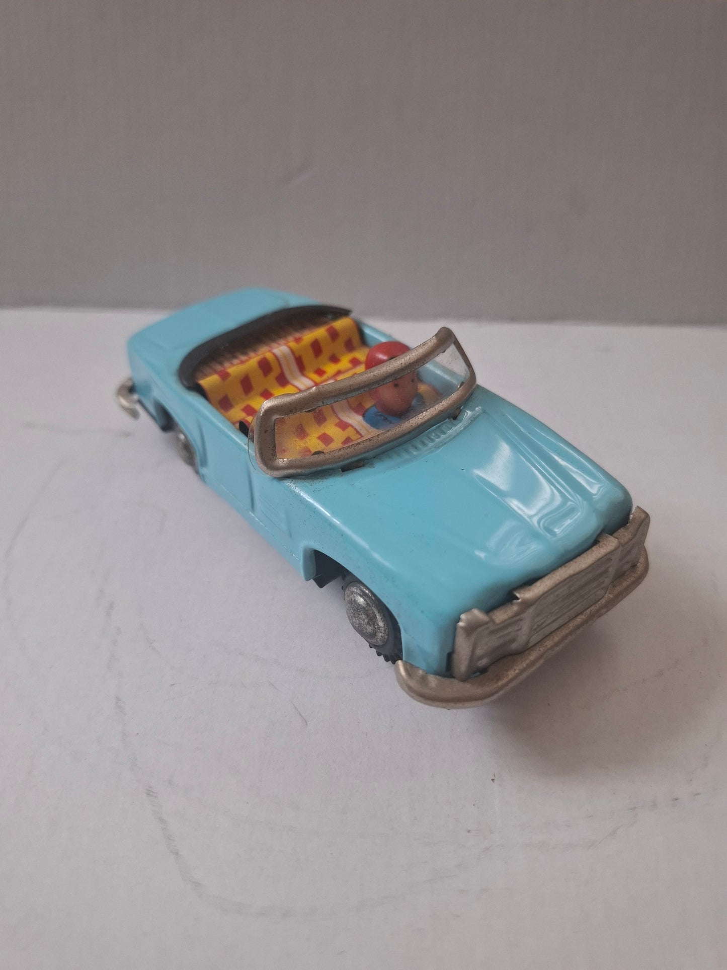 Vintage MF-926 Tin Convertible – Sky Blue Chinese Friction Toy – Good Condition, No Box