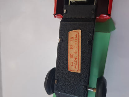 Vintage Red Friction Motor Dump Truck China Tin Toy  MIB 1960's -MF 973